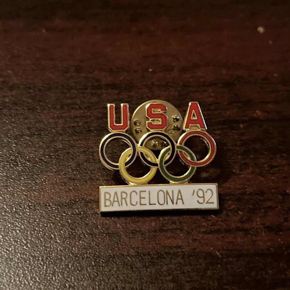 Vintage 1992 Barcelona Summer Olympics Team USA Lapel Hat Pin